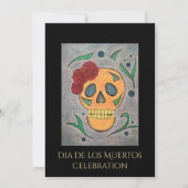 Dag van de Dead Sugar Skull Halloween Party Kaart (Voorkant)