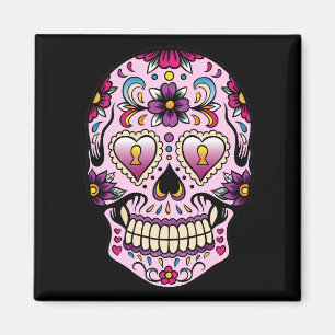 Dag van de Dead Sugar Skull Pink Magnet