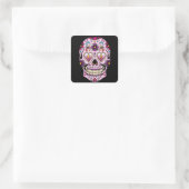 Dag van de Dead Sugar Skull Pink Sticker (Tas)