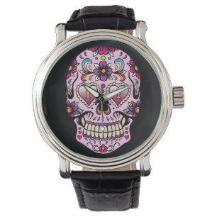 Dag van de Dead Sugar Skull Pink Watch Horloge
