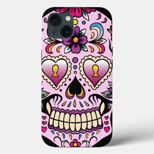 Dag van de Dead Sugar Skull Roze Case-Mate iPhone Case (Achterkant)