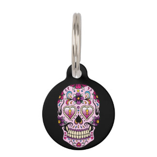 Dag van de Dead Sugar Skull Roze Huisdierpenning