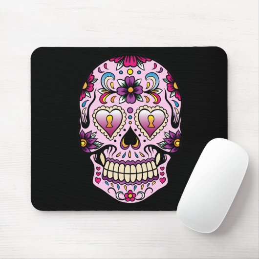 Dag van de Dead Sugar Skull Roze Muismat (Met muis)