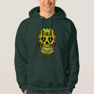 Dag van de Dead Yellow Sugar Skull Hodie Hoodie