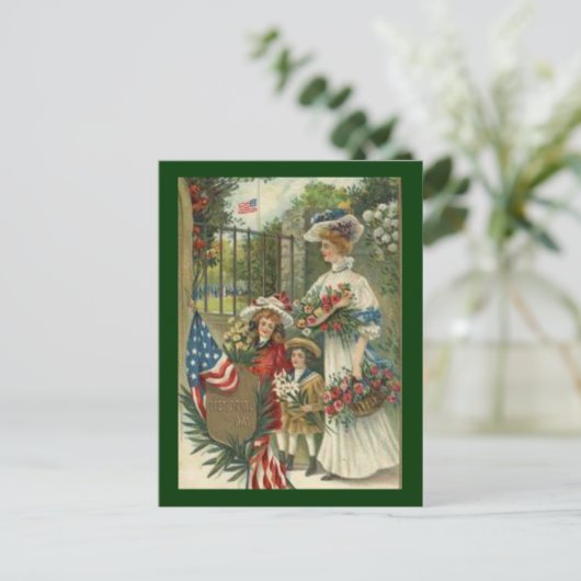 dag van de decoratie van de eer briefkaart (Staand voorkant)