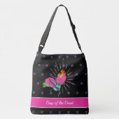 Dag van de dikke kleurrijke Suikervogel zwart Crossbody Tas (Achterkant)