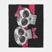 Dag van de dikke suikerschedel Meisje Warmroze gli Fleece Deken (Voorkant)