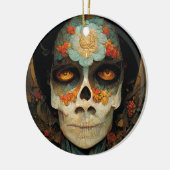 Dag van de dode 1 Fantastische schedel Keramisch Ornament (Links)