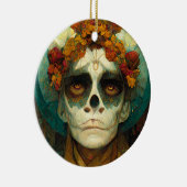 Dag van de dode 2 Fantastische schedel Keramisch Ornament (Rechts)