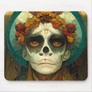 Dag van de dode 2 Fantastische schedel Muismat