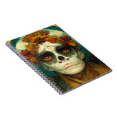 Dag van de dode 2 Fantastische schedel Notitieboek (Rechterzijde)