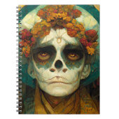 Dag van de dode 2 Fantastische schedel Notitieboek (Voorkant)