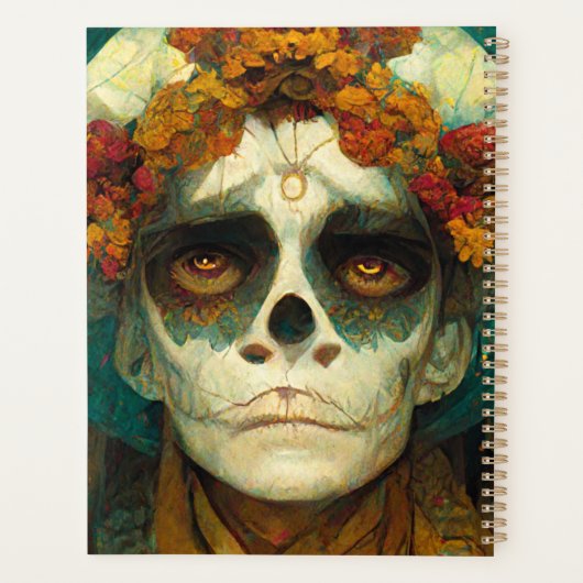 Dag van de dode 2 Fantastische schedel Planner (Achterkant)