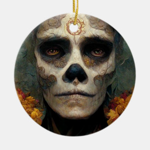 Dag van de dode 3 Fantastische schedel Keramisch Ornament