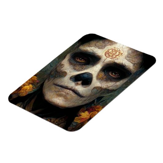 Dag van de dode 3 Fantastische schedel Magneet (Linkerzijde)