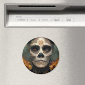 Dag van de dode 3 Fantastische schedel Magneet (Insitu (Vaatwasser))