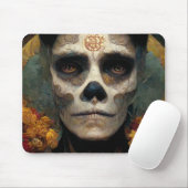 Dag van de dode 3 Fantastische schedel Muismat (Met muis)