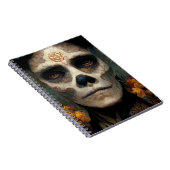 Dag van de dode 3 Fantastische schedel Notitieboek (Rechterzijde)