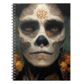 Dag van de dode 3 Fantastische schedel Notitieboek (Voorkant)