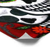 Dag van de dode 3 schedels poster (Hoek)