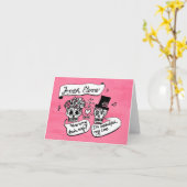 Dag van de Dode "Amor Eterno" Dia de los Muertos Kaart (Gele Bloem)