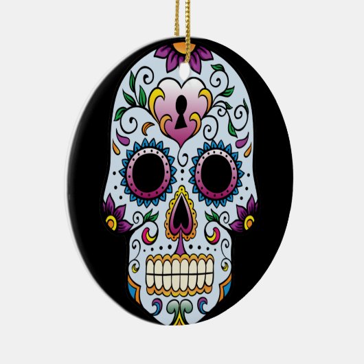 Dag van de Dode Blauwe Ornament van de Suiker (Rechts)