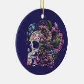 Dag van de dode bloem keramisch ornament (Rechts)