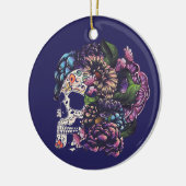 Dag van de dode bloem keramisch ornament (Links)