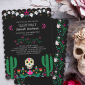 Dag van de Dode Bloemen Skulls Zoet 16 Kaart