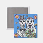 Dag van de dode bruid en bruidegom magneet (Voorkant / Achterkant)