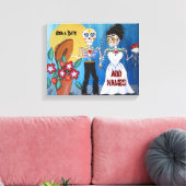 Dag van de dode bruiloft canvas afdruk (Insitu (Woonkamer))