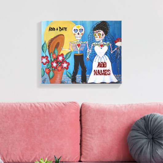 Dag van de dode bruiloft canvas afdruk (Insitu (Woonkamer))