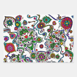 Dag van de Dode Cadeauverpakking Inpakpapier Vel