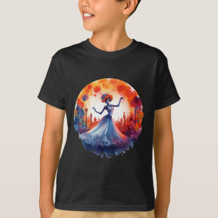 Dag Van De Dode Catrina Dame Suiker Schedel Dia De T-shirt