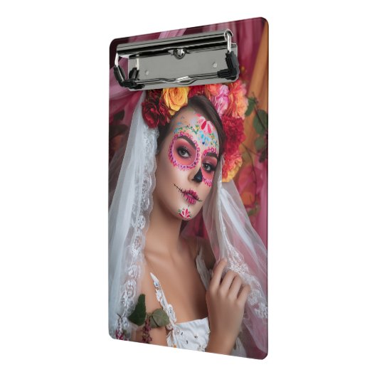 Dag van de Dode Catrina Notitieboek Mini Klembord (Angled2)