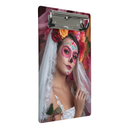 Dag van de Dode Catrina Notitieboek Mini Klembord (Schuin)