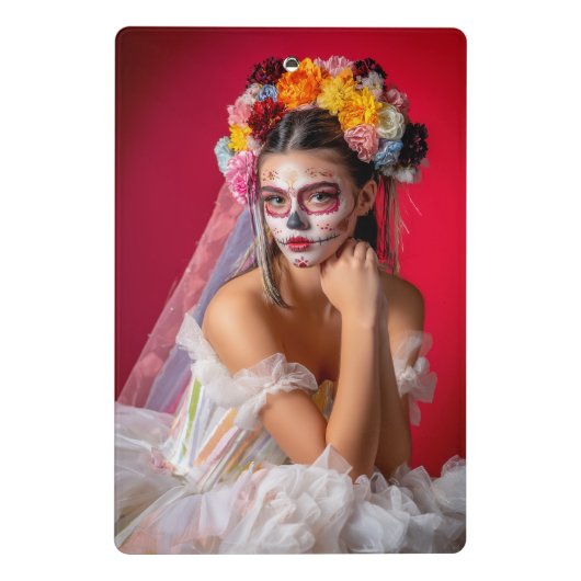Dag van de Dode Catrina Notitieboek Mini Klembord (Achterkant)