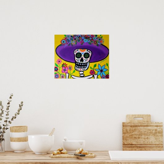 DAG VAN DE DODE CATRINA-SCHILDING POSTER (Keuken)