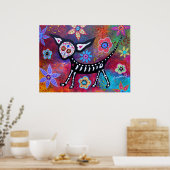 Dag van de Dode Chihuahua Pet Dog Painting Poster (Keuken)