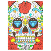 Dag van de Dode Colorful Skull Art Klembord (Achterkant)