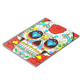 Dag van de Dode Colorful Skull Art Notitieboek (Linkerzijde)