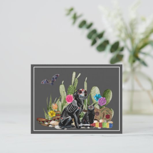 Dag van de Dode Dia De Los Muertos Briefkaart (Staand voorkant)