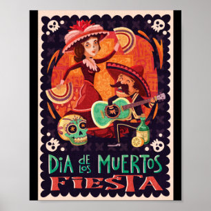 Dag van de Dode Dia de los Muertos Poster