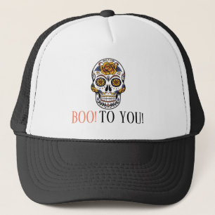 Dag van de dode dia de los Muertos schedel Trucker Pet