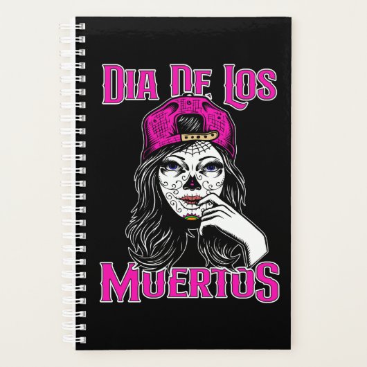 Dag van de dode dia de los Muertos Sugar Skull Planner (Voorkant)