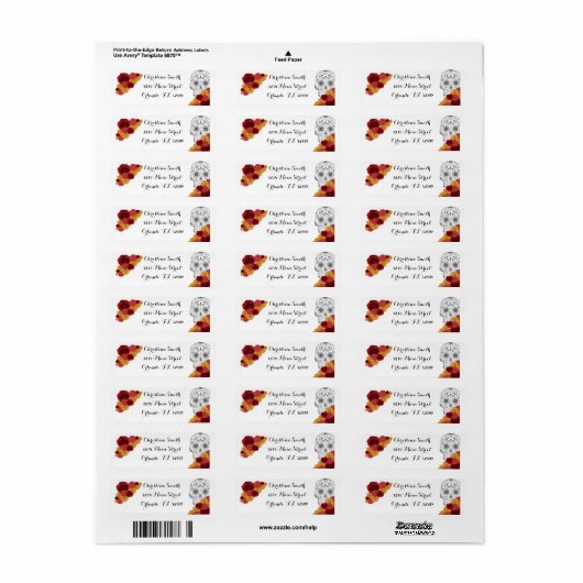 Dag van de Dode Dia Los Muertos Adreslabel Etiket (Full Sheet)