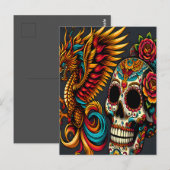Dag van de Dode Drakenschedel Briefkaart (Voorkant / Achterkant)