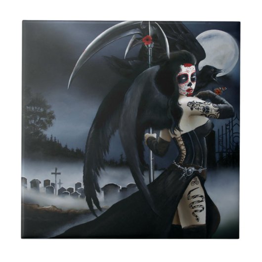 Dag van de dode engel tegeltje (Voorkant)