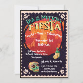 Dag van de dode familie Fiesta-feestdag Kaart (Achterkant)