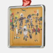 Dag van de dode figuren uit Oaxaca Metalen Ornament (Links)